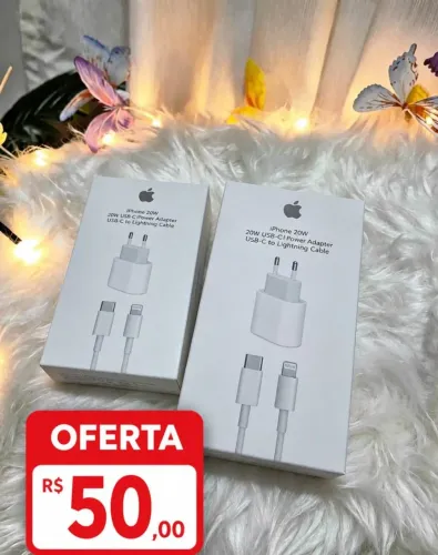 CARREGADOR DE IPHONE CABO+FONTE
