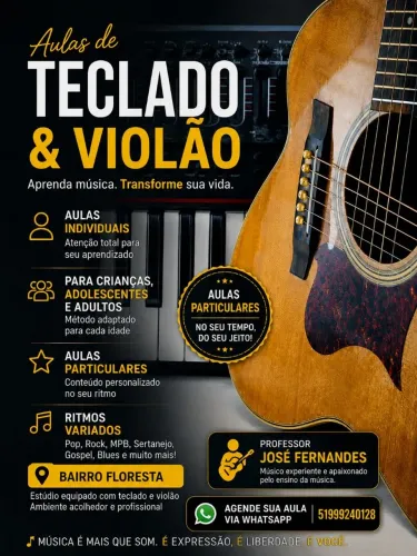 Aula particular de violão e teclado