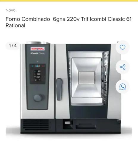 Forno Combinado Rational 6 2/3 nunca usado