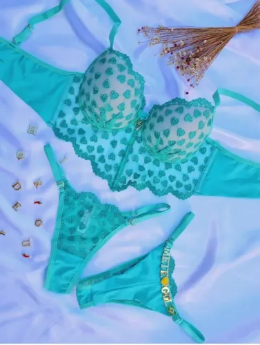 Conjunto feminino com bojo - Verde