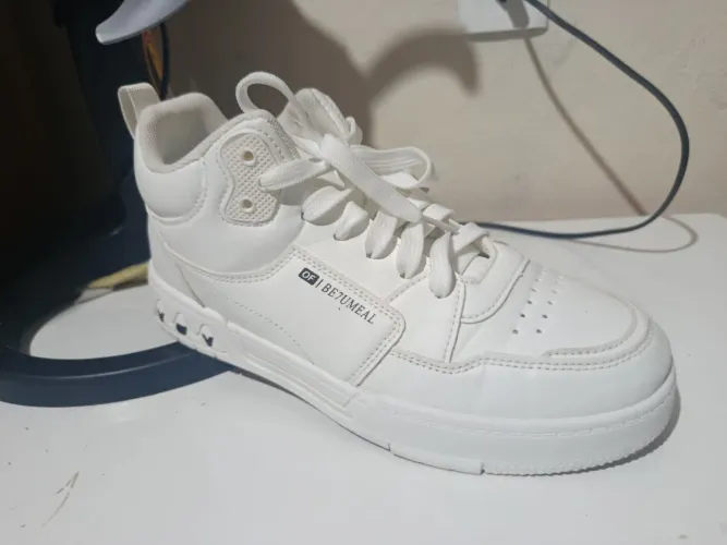 Tênis Casual Branco Cano Médio BE7UMEAL - Tam. 43