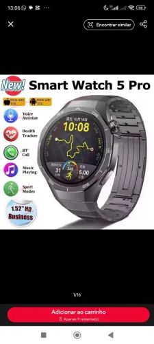 SMARTWATCH LAXASFIT GT5 PRO + 2 PULSEIRAS ? NOVO