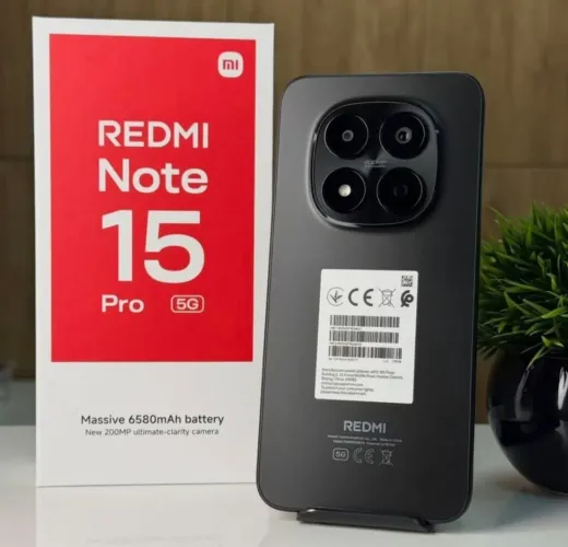 Note 15 Pro 5G 08+512- Preto o Brabo Versão GLOBAL Lançamento 