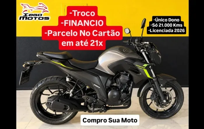 Yamaha Fazer 250 ABS 2024, Impecável, factor fan bros 125 150 160 300 cb twister xre mt