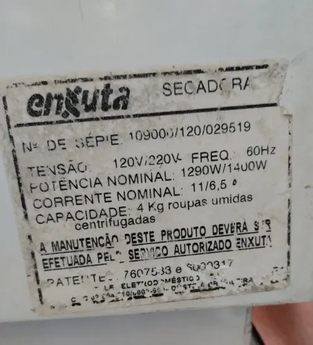 Secadora enxuta usada