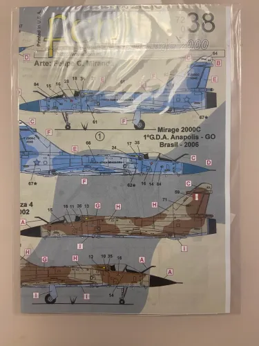 Decal - MIRAGE 2000 BRASIL E PERU - FCM - 1/72