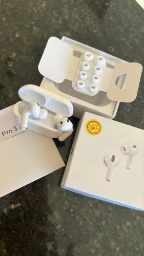 Fone Bluetooth AirPods Pro 3 novo modelo lançamento zero na caixa