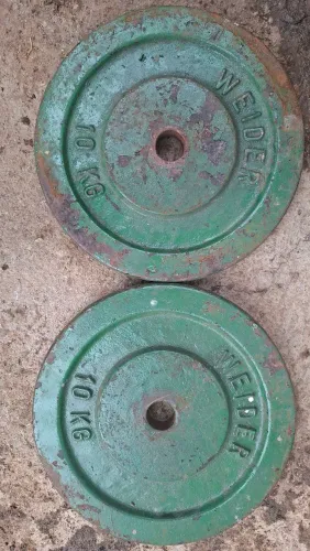 2 anilhas de 10kg cada