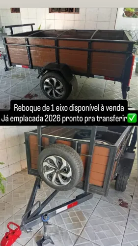 Reboque carretinha emplacada