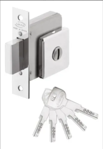 Trava De Segurança Multiponto Simples Quadrada Xp Polida Cor Inox polido