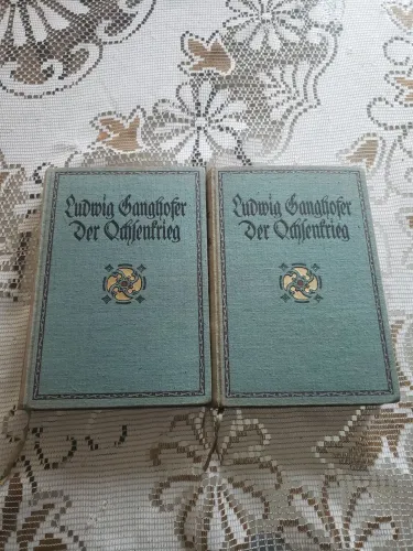 Livro Antigo Alemão Der Ochsenkrieg 1914 Ludwig Ganghofer 2v