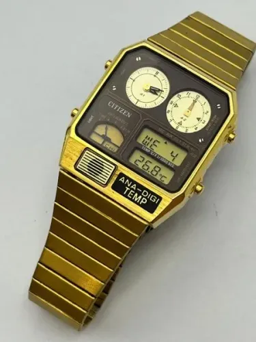 Relógio Citizen Ana-Digi Temp Vintage Anos 80 - Calibre 8982 - Original E Funcional