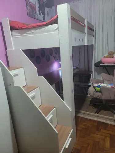 Cama Alta Juvenil Star Plus Office Multifuncional Casatema