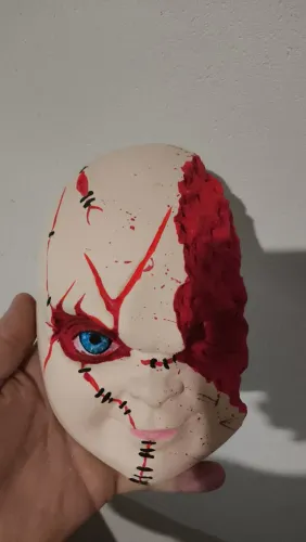 5 Rosto cortado chucky good Guy de Gesso