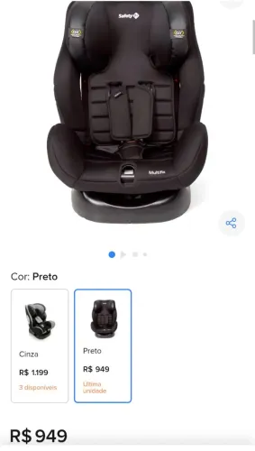 Cadeirinha automotiva Safety