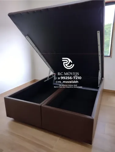 Cama Box Super King Baú 1,93x2,03 Bipartida Blindada Grande Promoção