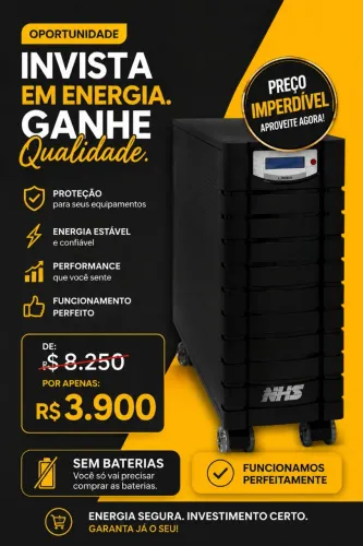 ? SUPER OPORTUNIDADE: NOBREAK NHS 4200VA POR APENAS R$ 3.900!