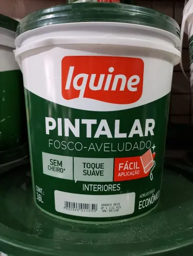 GALAO TINTA IQUINE PINTALAR BRANCO NEVE 3,6L.