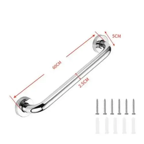 Barra de Apoio Inox 60cm - Suporte de Parede