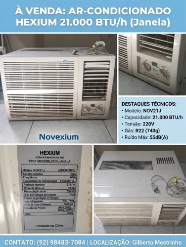 Ar-Condicionado de Janela Hexium 21.000 BTUs (220V) - Gelando Muito!