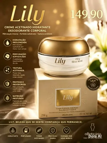Hidratante corporal Lily acetinado