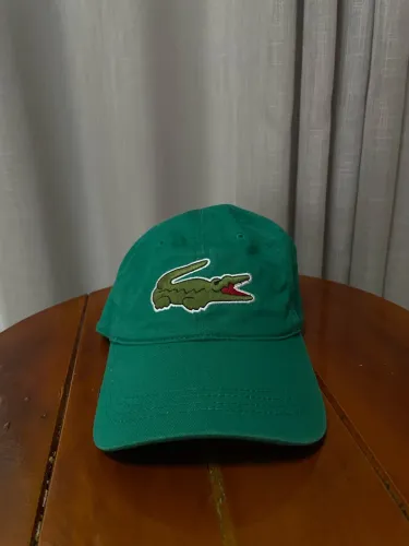 Boné Lacoste Big Croc Verde Original - Aba Curva - Ajustável
