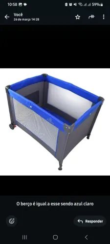 Mini berço camping 