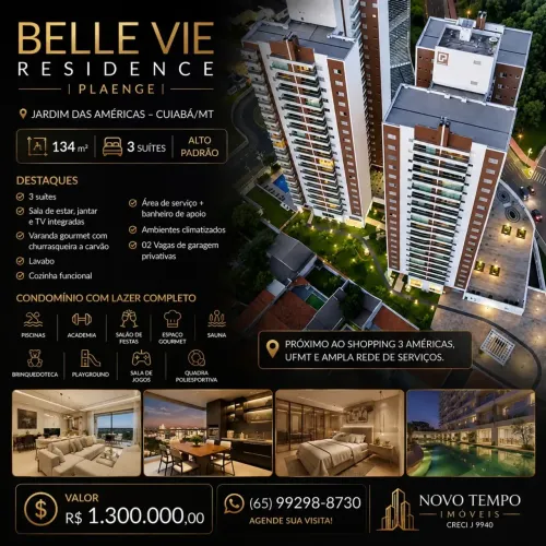 Apartamento com 3 suítes á venda no bairro Jardim das Américas, Cuiabá-MT