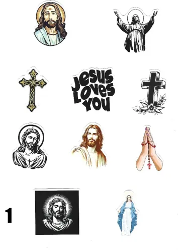 Adesivos (sticker) Cristão 01 (10 Unidades)