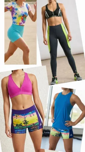 Conjuntos (4) Fitness shorts Adidas /Lupo croppeds / calça tam P