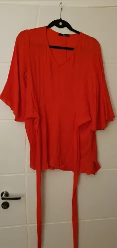 Blusa Vermelha Decote V Com Amarração - P. A Concept
