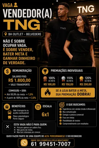 Vaga Vendedor ( a) TnG