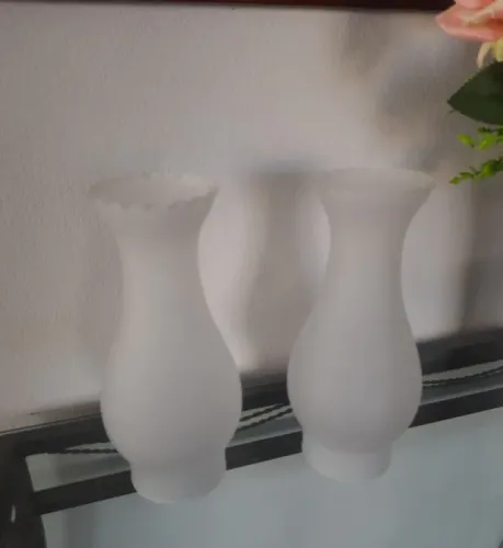 Par de cúpulas para abajour ou luminária antiga 22cm x 10cm
