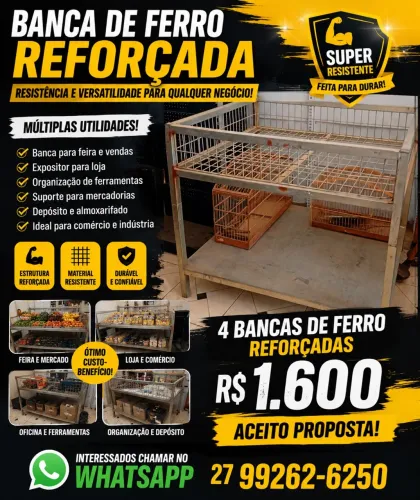 BANCADAS DE FERRO REFORÇADAS