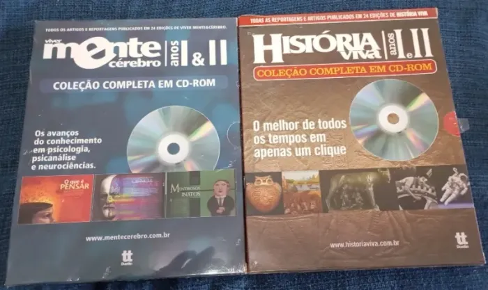CD Rom Viver Mente E Cérebro E História Viva Anos 1 E 2 ( Lacrado )