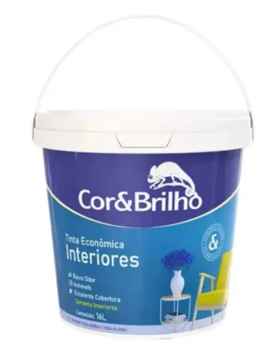 Tinta econômica cor e brilho 3,6 branca