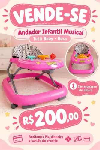 Andador infantil musical