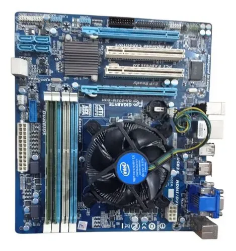 Placa mãe Gigabyte LGA 1155 B75  8 Gig memória processador I5 3550