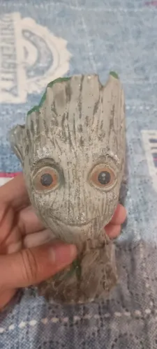 Cinzeiro Groot de madeira artesanal.