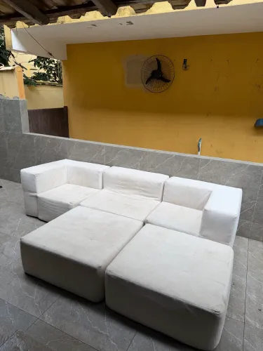 SOFÁ MODULAR LINHO BEGE