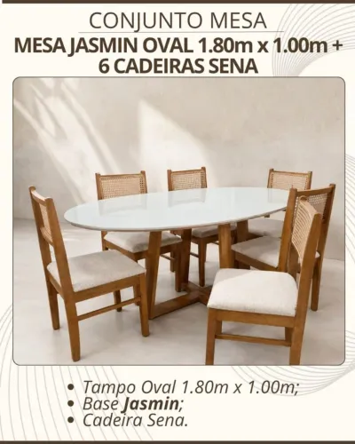 Conjunto de Mesa jasmim 