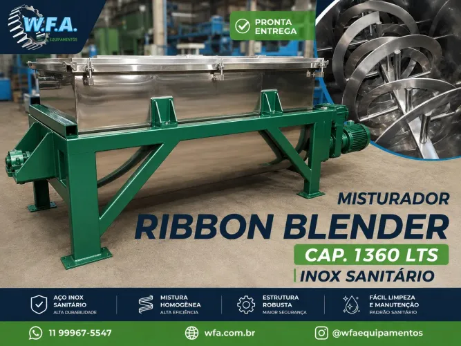 Misturador Ribbon blender inox
