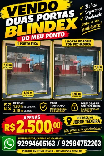 Vendo duas portas blindex 
