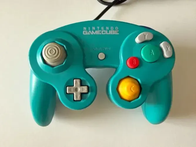 Controle Nintendo GameCube original azul claro 