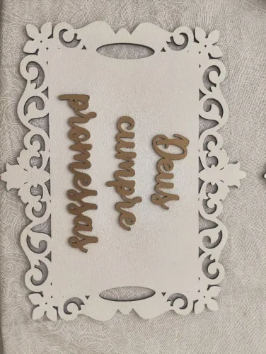 Placa para casamento