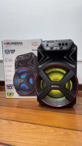 Caixa de Som Mondial 250W - COM BATERIA