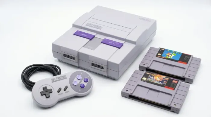 Console Super Nintendo Original + Controle e Cartuchos Super Mario World + Wing Commander