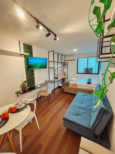 Studio Reformado e Mobiliado na Av. Rio Branco | Praticidade e Localização Estratégica no