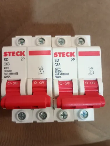 Disjuntor bipolar 63A Steck