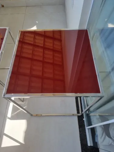 3 Mesas de Centro Sobrepostas Marca Tok Stok em Metal